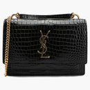 Saint Laurent Sunset Chain Wallet Black