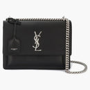 Saint Laurent Sunset Crossbody Bag Medium Black