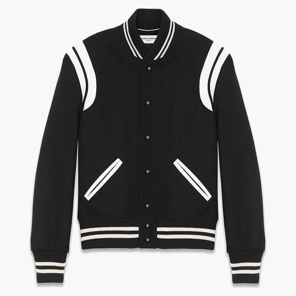 Saint Laurent Dámská teddy bunda černá bílá