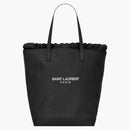 Saint Laurent Teddy Shopping Bag Raffia Black