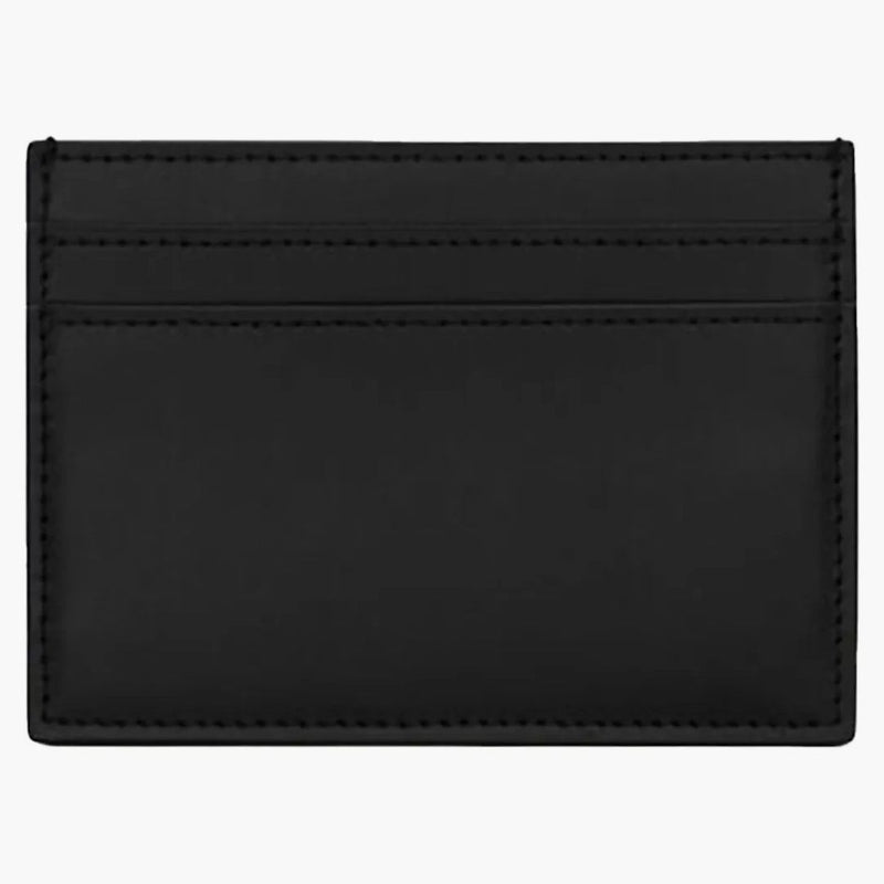 Saint Laurent Tiny Cassandre (5 kartonových slotů) Card Case Silver Logo Matte Black
