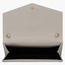 Saint Laurent Uptown Chain Wallet Grain De Poudre Blanc Vintage