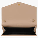 Saint Laurent Uptown Chain Wallet Grain De Poudre Dark Beige