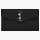 Saint Laurent Uptown Pouch Grain De Poudre Embossed Black