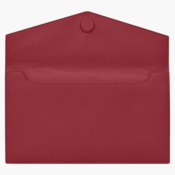 Saint Laurent Uptown Pouch Grain de Poudre Relissed Rouge OPYUM