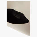 Saint Laurent Uptown Pouch Grain de Poudre White