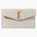 Saint Laurent Uptown Pouch Grain de Poudre White