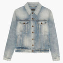 Saint Laurent Women's Boyfriend Denim Jacket Hilton Sky Blue
