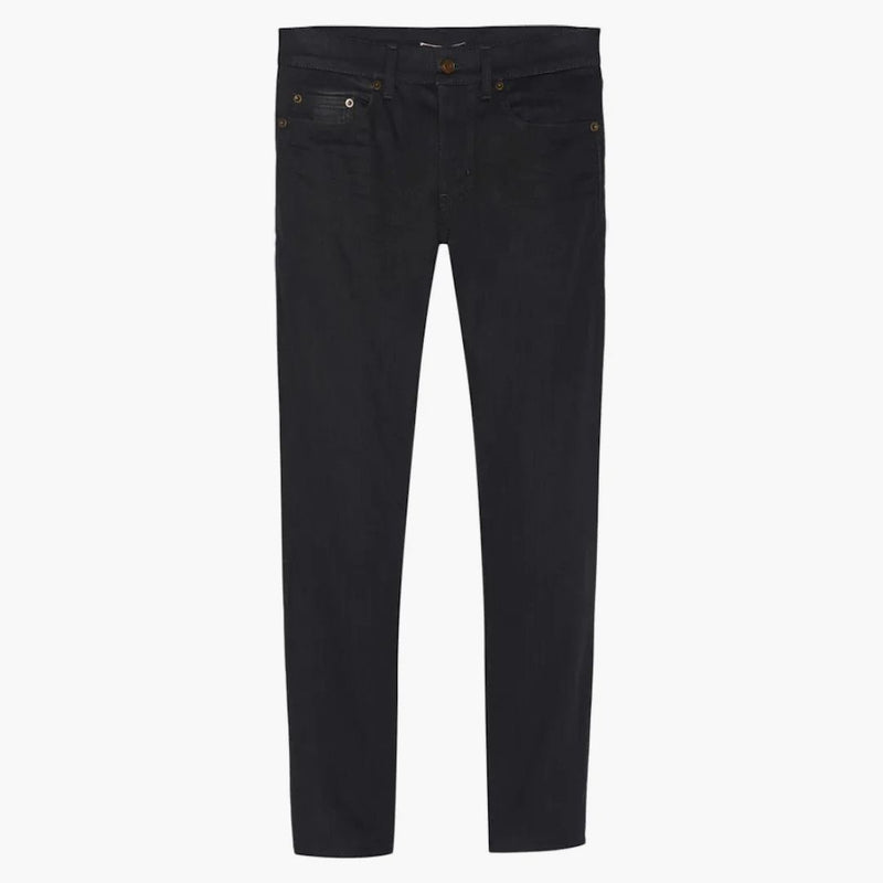 Saint Laurent Women's Cropped Skinny Fit Denim Jeans använde svart