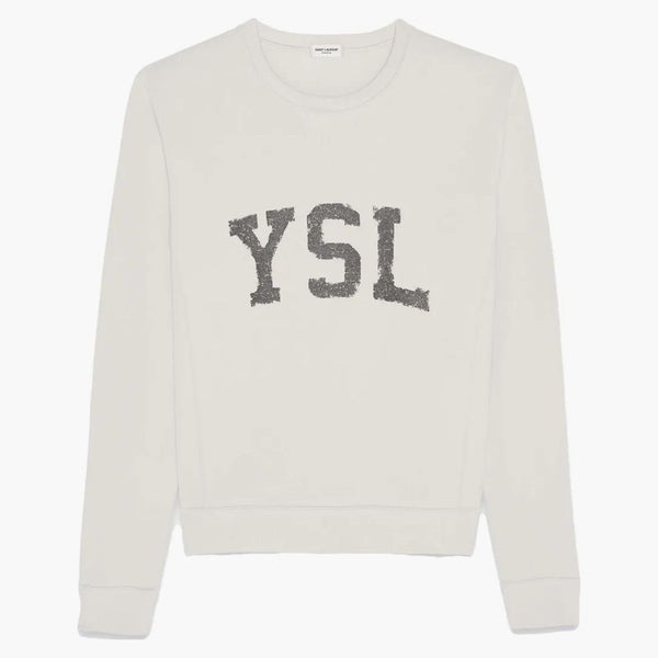 Svatý Laurent YSL Vintage Mikina Dirty Ecru