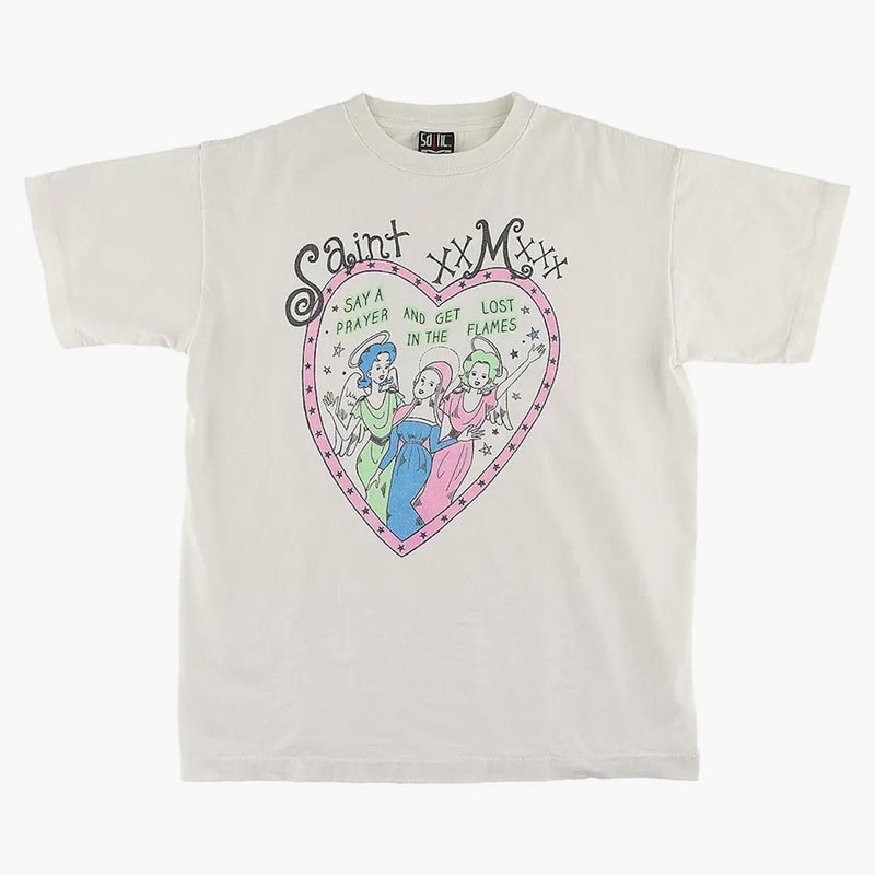Tričko Saint Michael Heart bílé