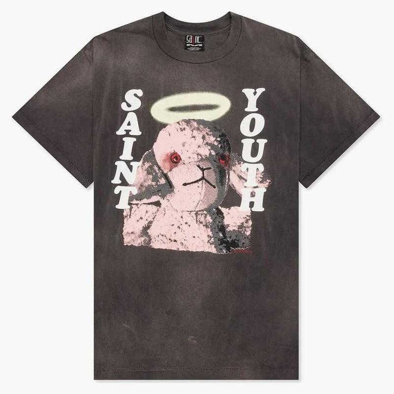 Saint Michael Pink Sheep T-Shirt Black