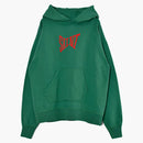 Saint Michael Ribbon Logo Red Hoodie Green