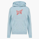 Saint Michael Ribbon Logo Red Hoodie Sky Blue