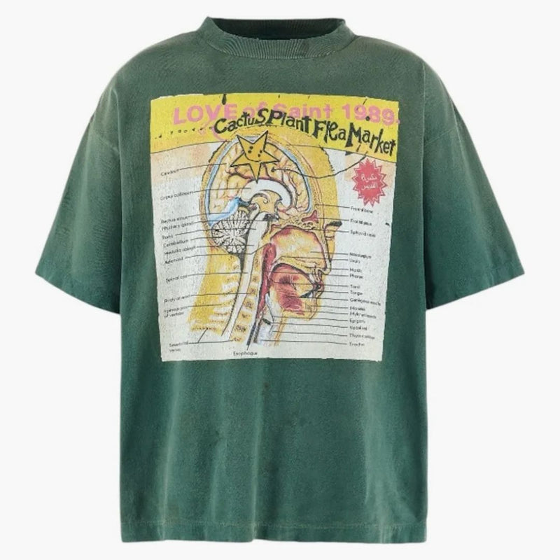 Saint Michael X Cactus Plant Flea Market Love of Snt Tee Green