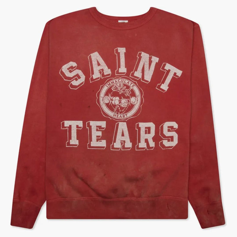 Saint Michael X Denim Tears Crewneck Sweatshirt Red