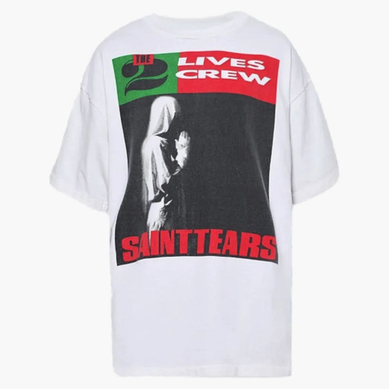 Saint Michael x Denim Teims Lives Crew T-shirt biały