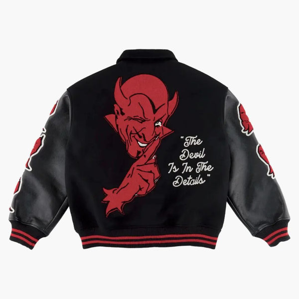 Saint MXXXXXX Devil Varsity Jacket Black