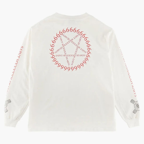 Saint MXXXXXX Eye Ball L/S T-shirt vintage White