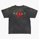 Saint Mxxxxxx Friends Heart T-shirt Vintage Black