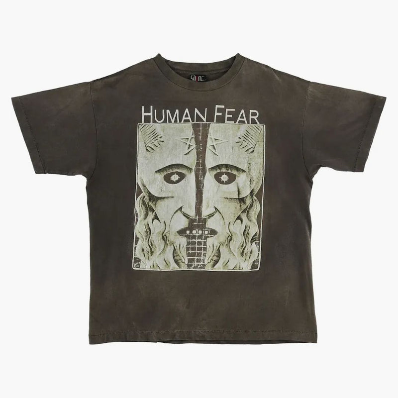 Svatý mxxxxxx lidský strach tričko Vintage Black