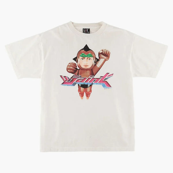 Saint MXXXXXX Iron Baby T-Shirt Vintage White