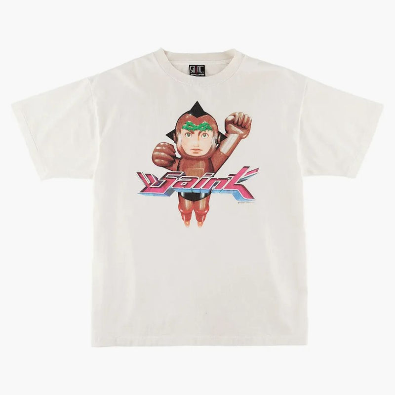 Saint MXXXXXX Iron Baby T-Shirt Vintage White