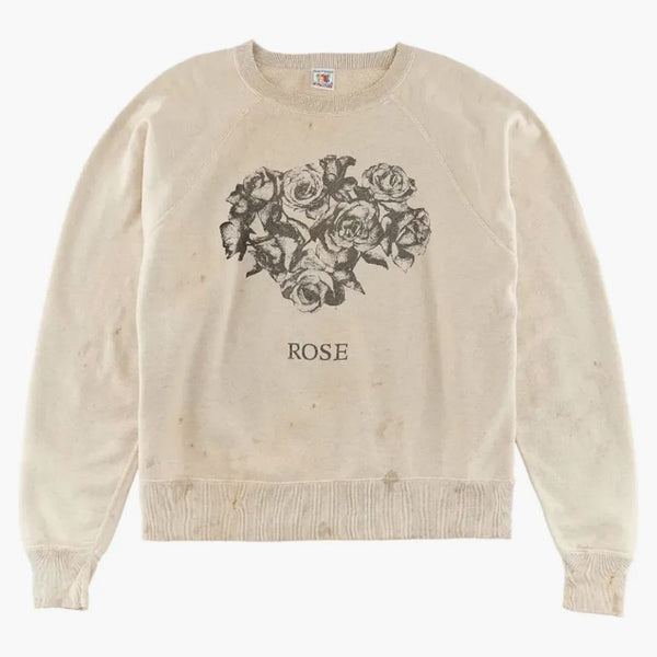 Saint Mxxxxxx Rose Crewneck Vintage Gray