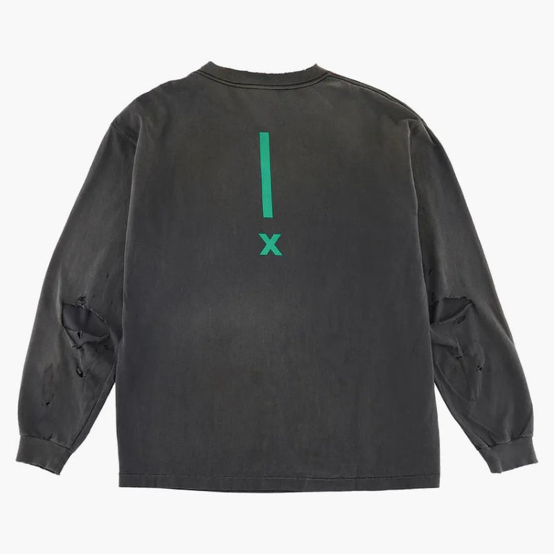 SAINT MXXXXXX Saint Room Uszkodzony T-shirt L/S Vintage White