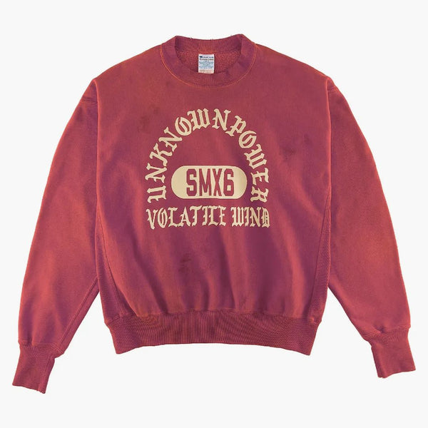 Saint Mxxxxxx Unknown Pwr Crewneck Sweatshirt Red