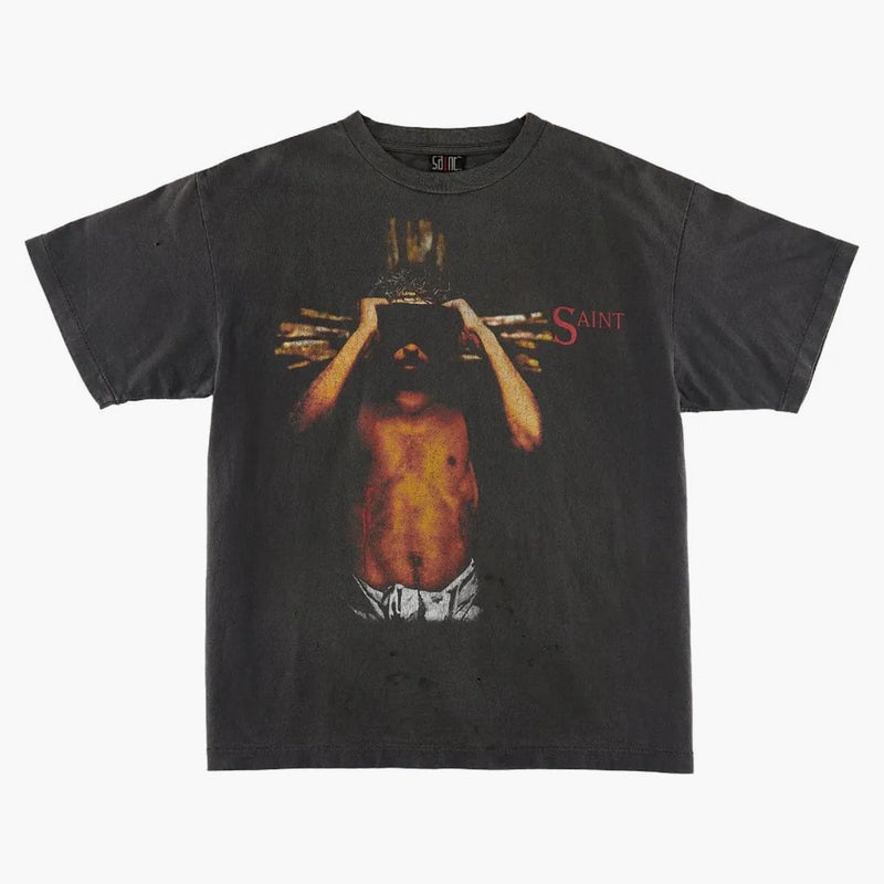 Saint MXXXXXX we live light t-shirt vintage black