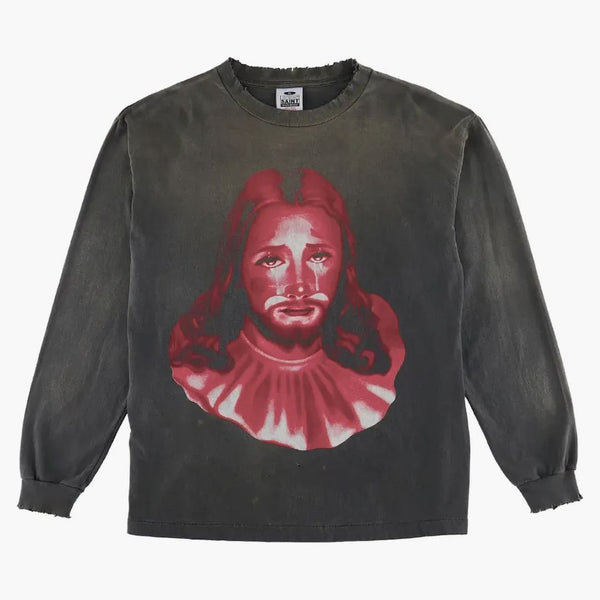 Saint MXXXXXX X Born X Raized Clown L/S T-shirt vintage black