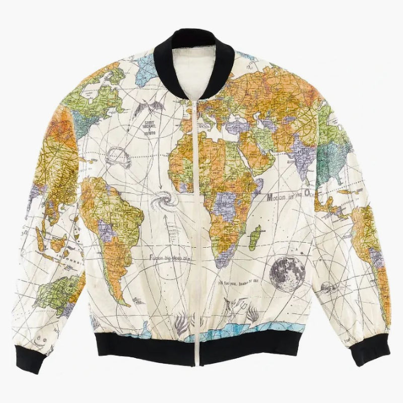 Saint MXXXXXX X Dr. Woo World Map Jacket White Multi