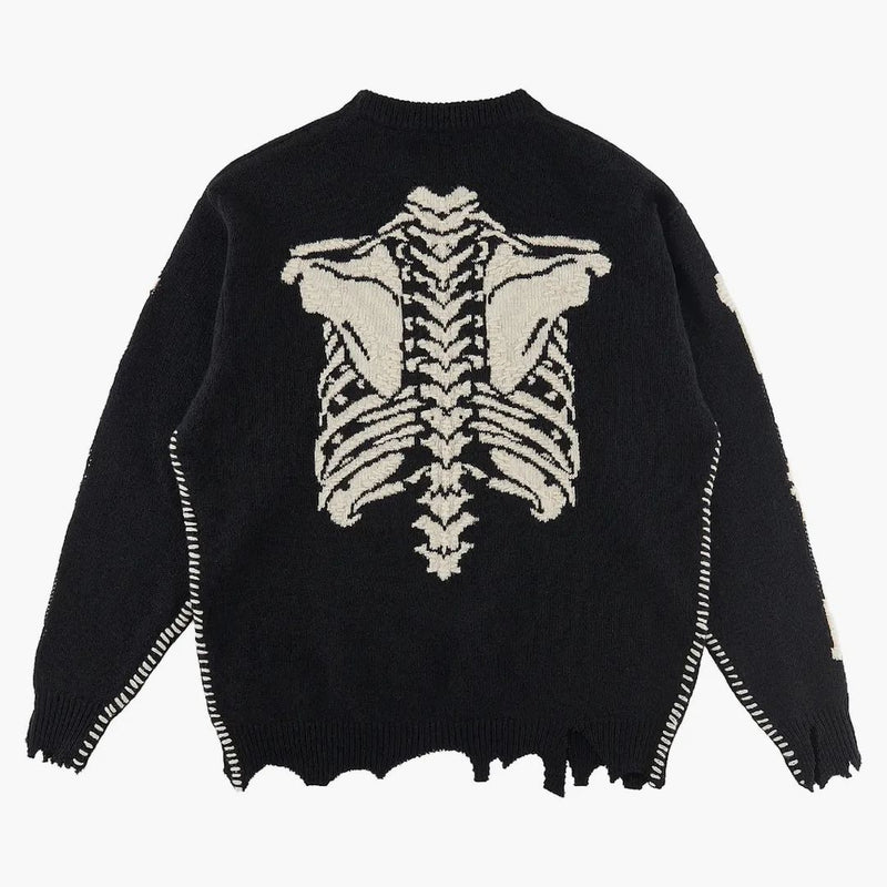 Saint mxxxxxx x vlone hueso suéter vintage negro