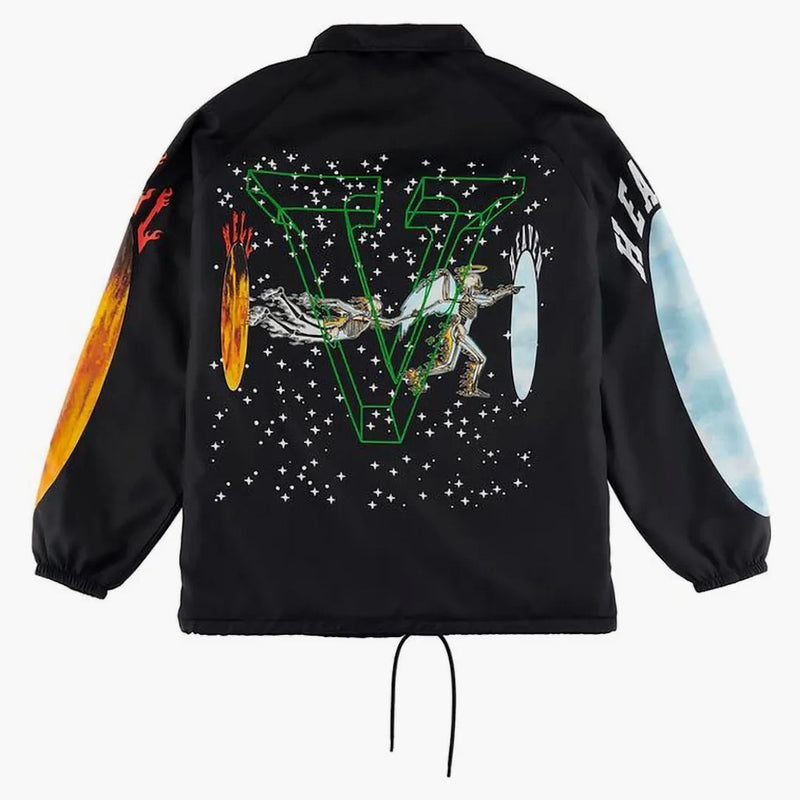 Saint Mxxxxxx X Vlone Skull Coach Jacket svart