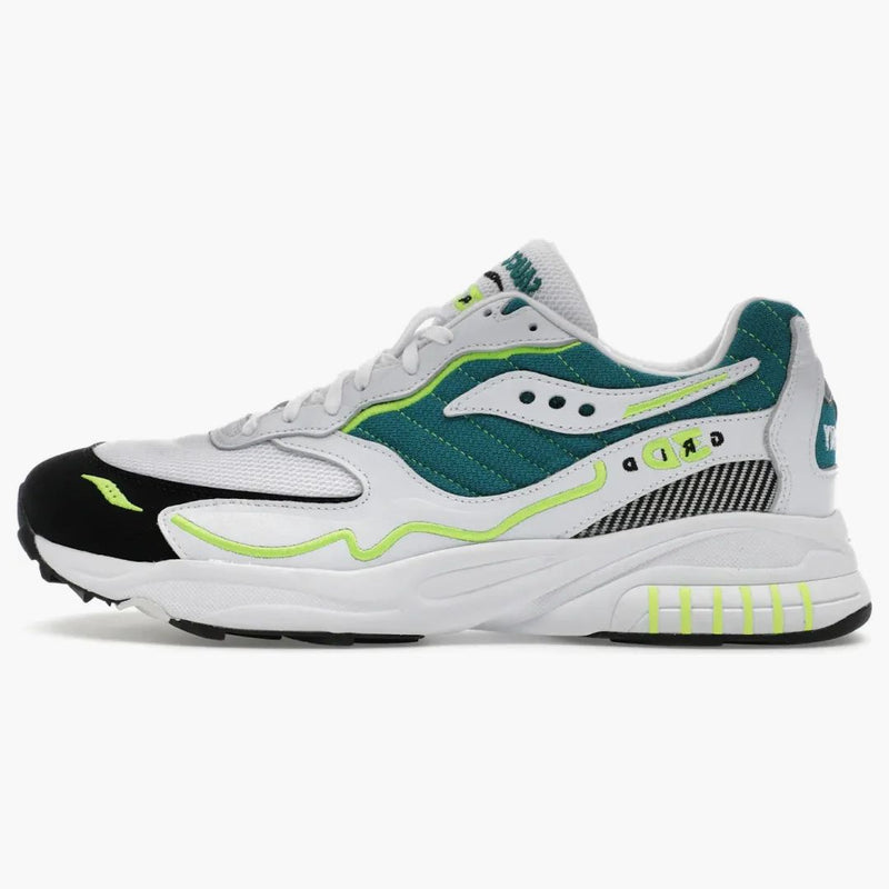 Saucony 3D mřížka hurikán bílá zelená vápna