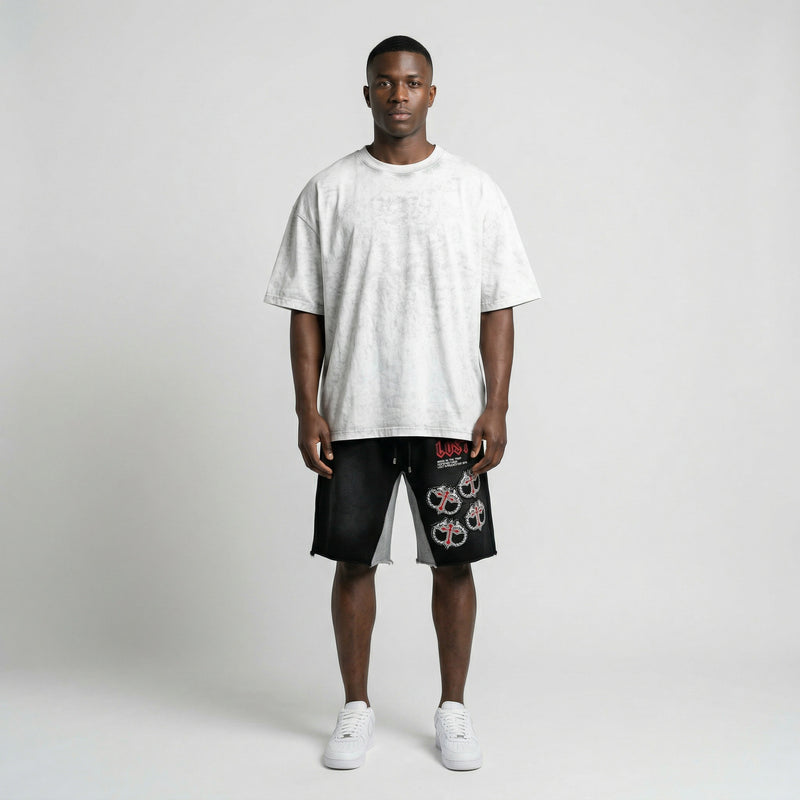 Lost Intricacy Mitt Shorts Black Red