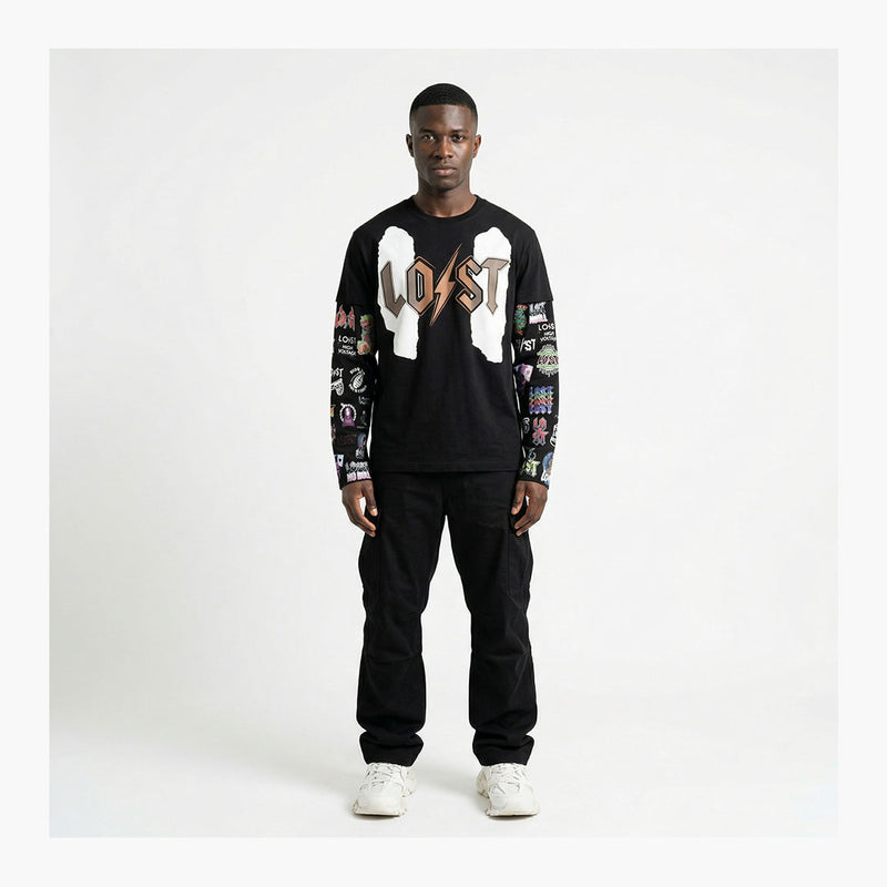 Lost Intricacy Logos Longsleeve Black