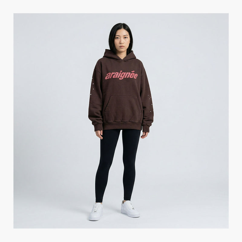 Sp5der Araignee Hoodie Brown