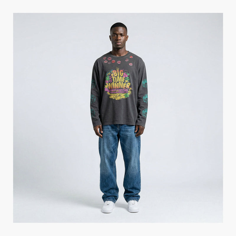 Triple Sevens Lucky Kiss Longsleeve Black