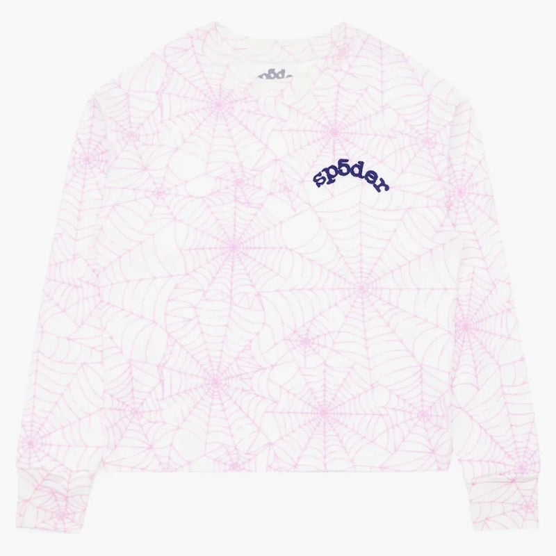 Sp5der Aop Thermal L/s T-shirt Pink