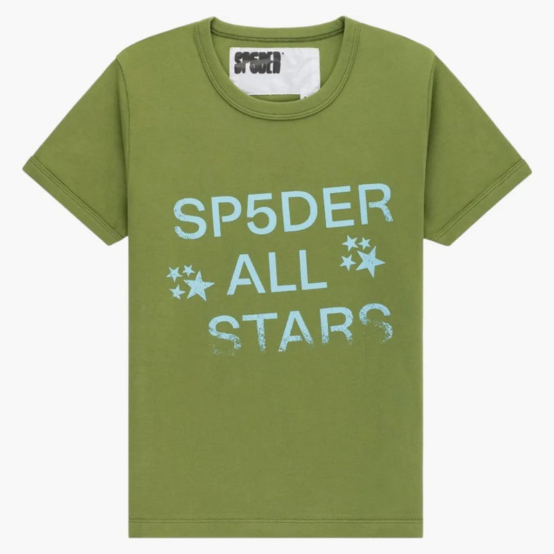 Sp5der All Star Baby Tee Olive