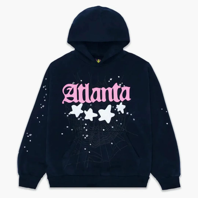Sp5der Atlanta Hoodie Navy