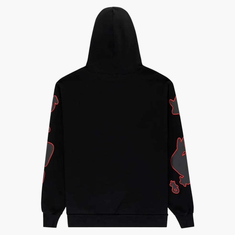 Sp5der Beluga Outline Hoodie Black