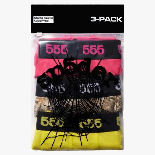 Sp5der Boxer Briefs (set Of 3) Multicolor