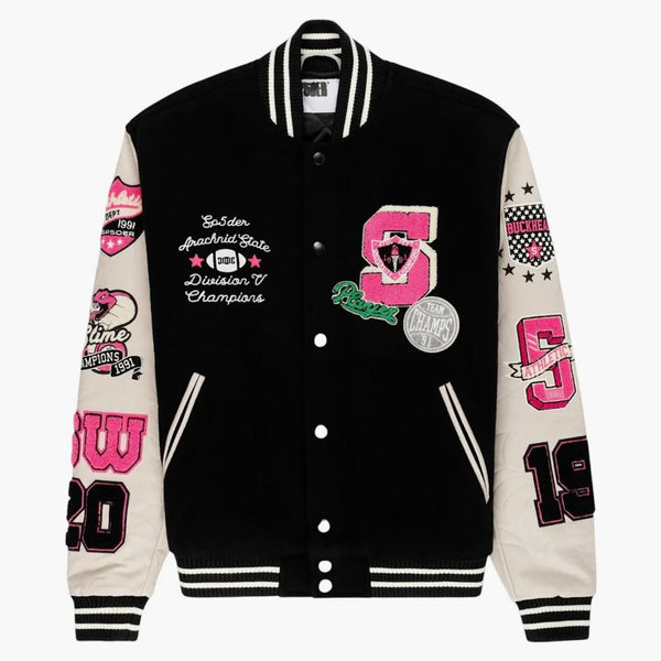 Sp5der Division 5 Varsity Jacket Black