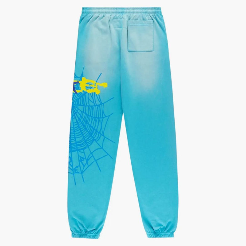 Sp5der Heavy Web Sweatpant Cyan