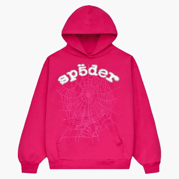 Sp5der Legacy Hoodie Pink/white