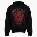 Sp5der Og Rhinestone Logo Hoodie Black