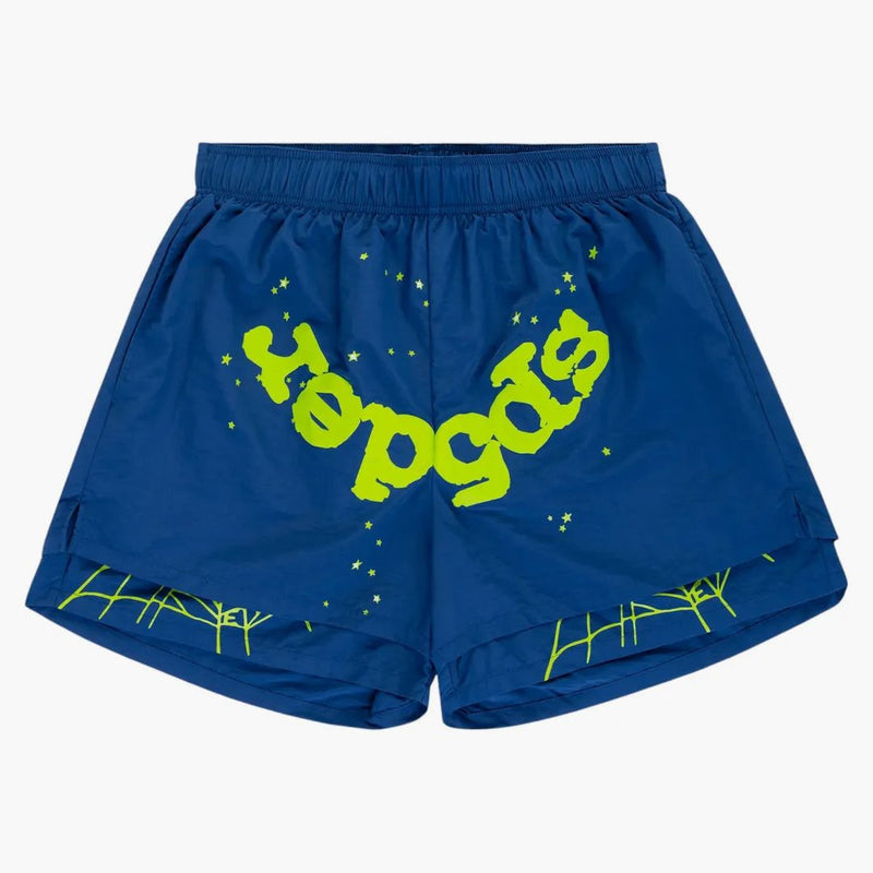 Sp5der Og Web Double Layer Short Blue/green